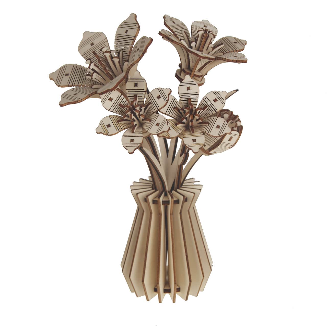 Puzzle 3D en bois Lily à faire soi-même par Make Market